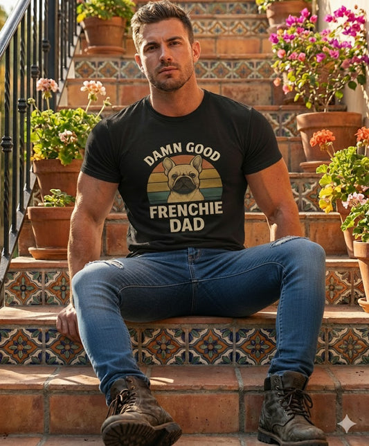 Damn Good Frenchie Dad T-Shirt – Cute French Bulldog Dog Dad Tee | Gift for Frenchie Lovers