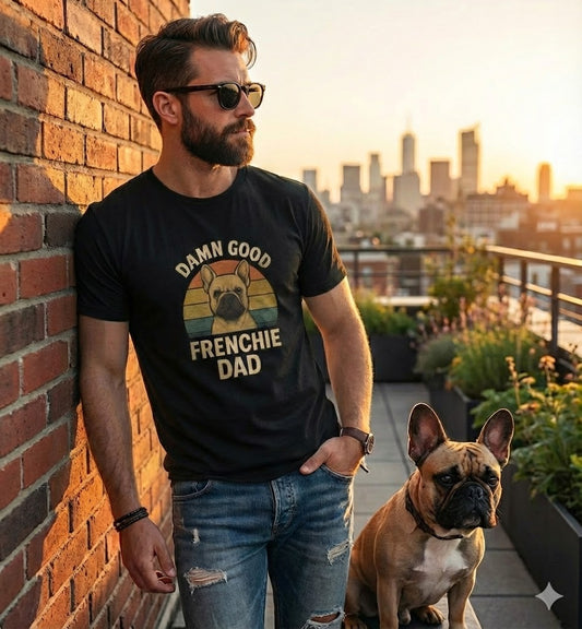 Damn Good Frenchie Dad T-Shirt – Cute French Bulldog Dog Dad Tee | Gift for Frenchie Lovers