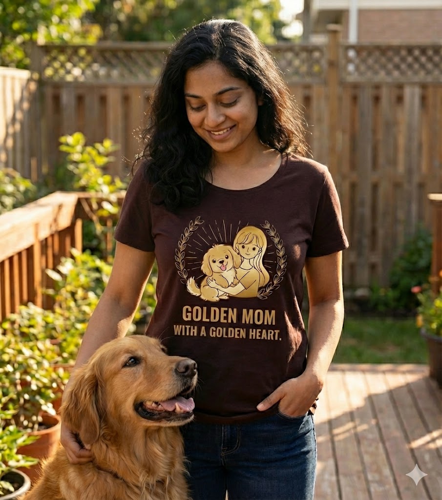 Golden Retriever Mom – Golden Heart Tee