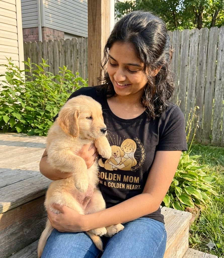 Golden Retriever Mom – Golden Heart Tee