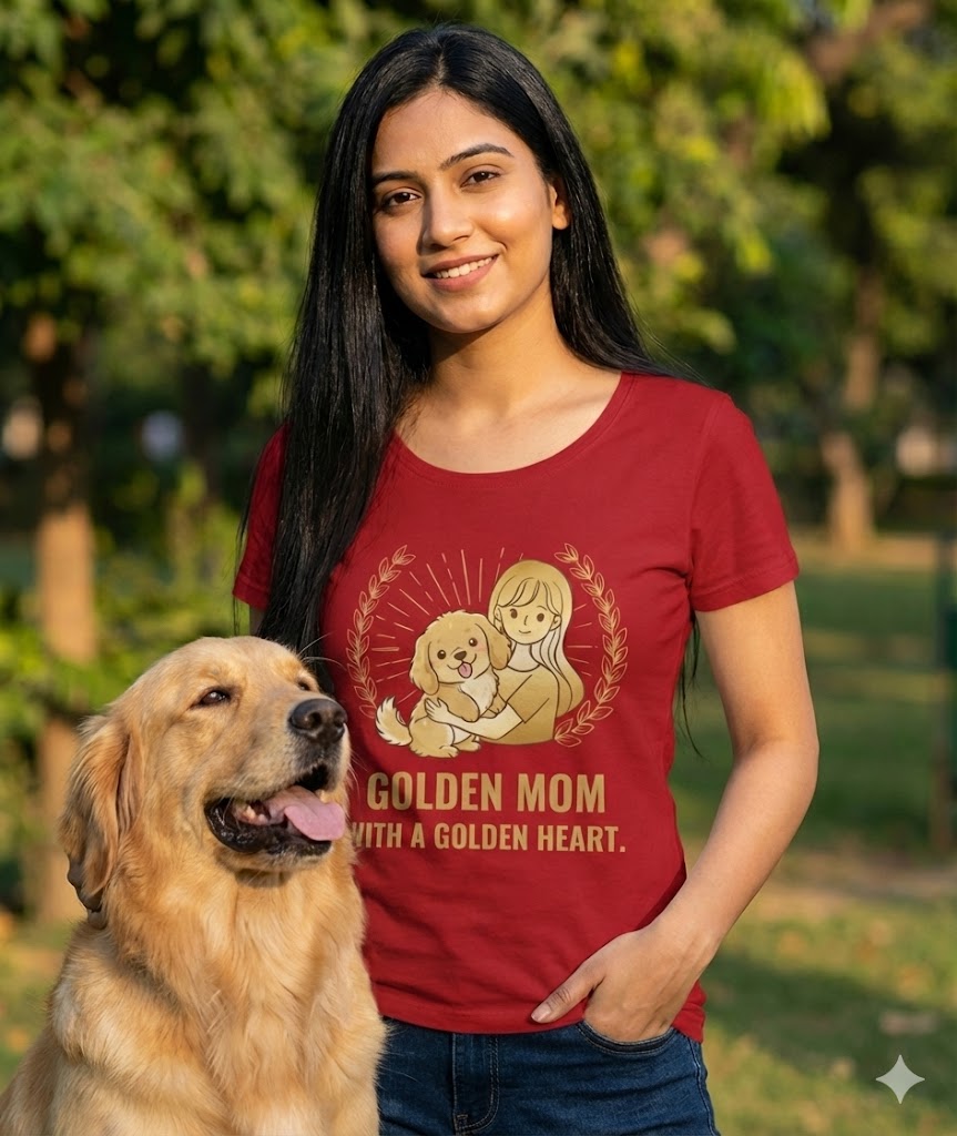 Golden Retriever Mom – Golden Heart Tee