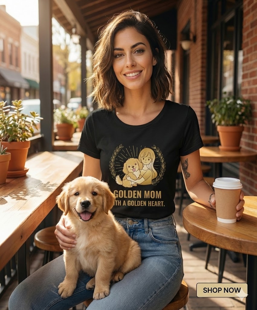 Golden Retriever Mom – Golden Heart Tee