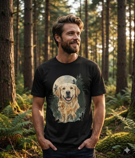 Labrador Retriever Art T-Shirt | Loyal Lab Dog Nature Illustration Tee