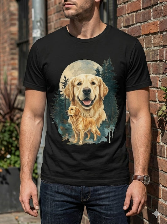 Labrador Retriever Art T-Shirt | Loyal Lab Dog Nature Illustration Tee